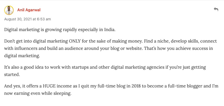 profile links