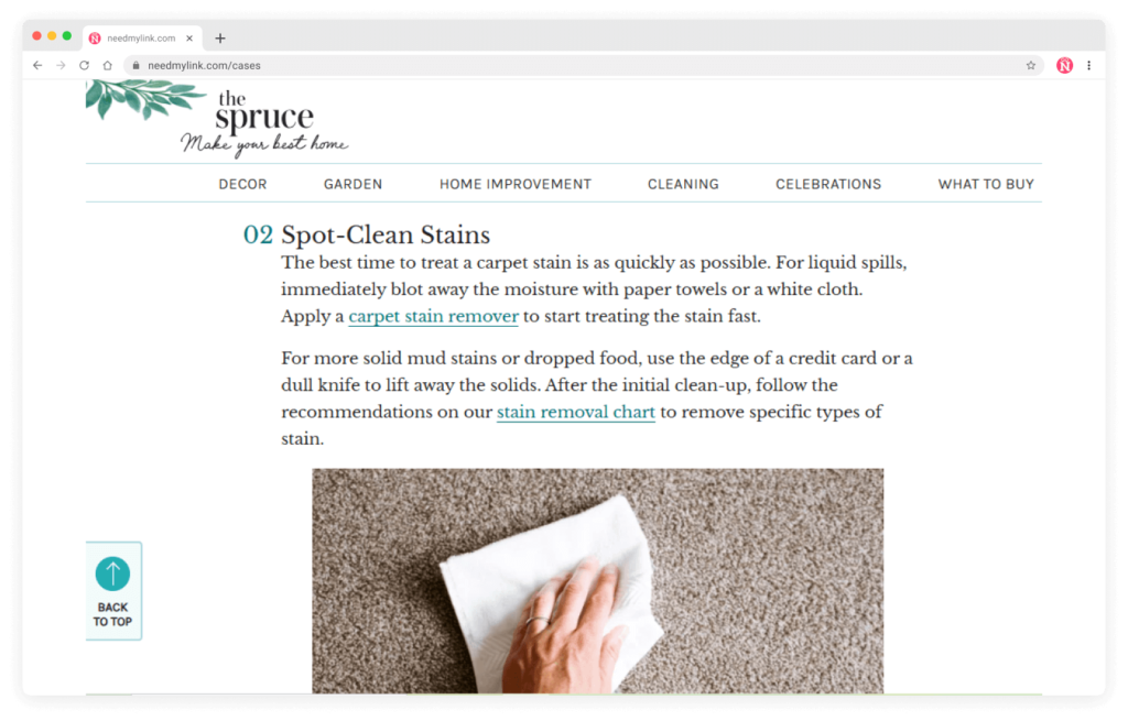 carpet cleaning link building