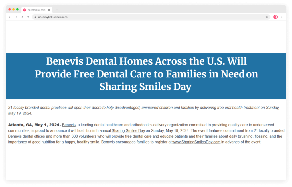 dental link building