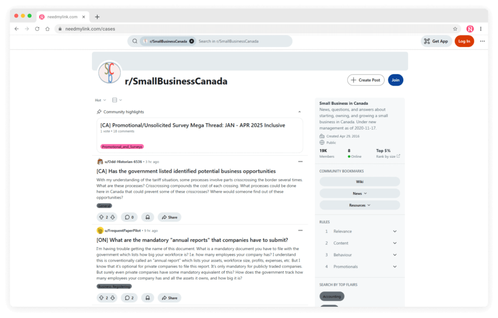 link building for financial sites