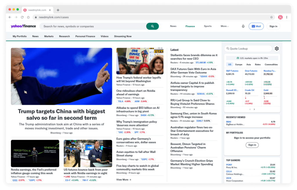 link building for financial sites