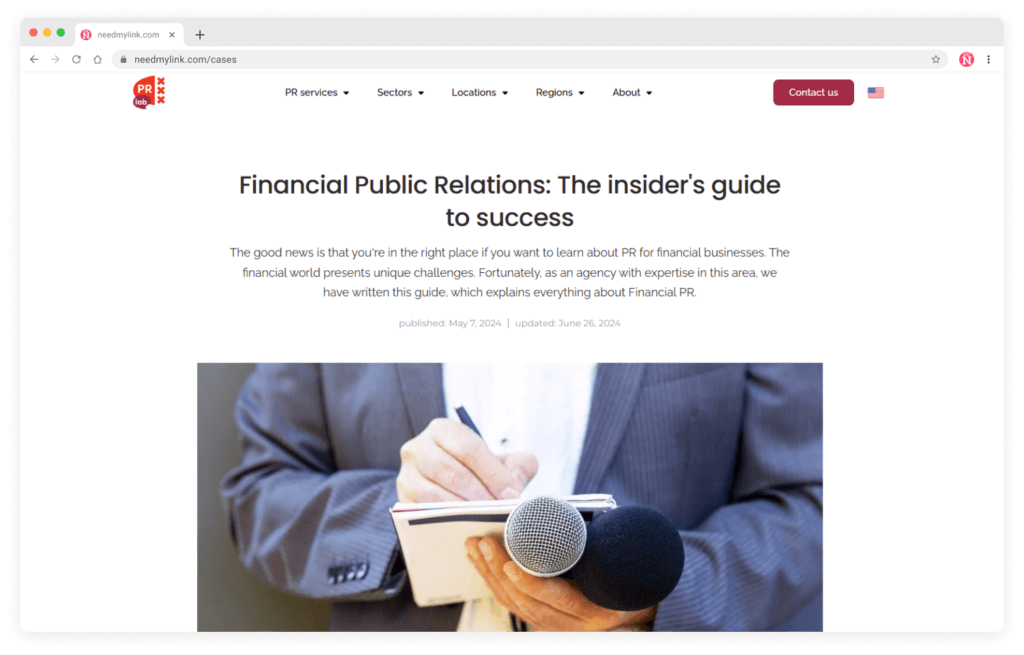 link building for financial sites