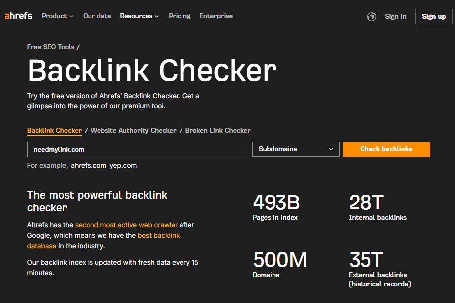 ahrefs backlink checker review