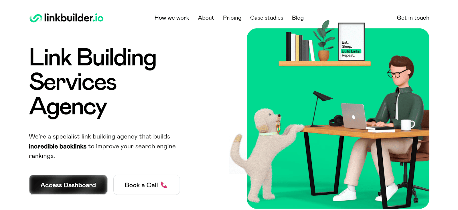 LinkBuilder.io's home page