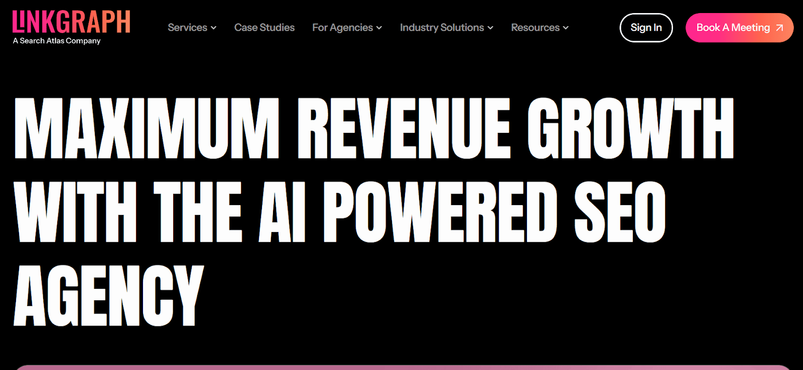 LinkGraph's home page