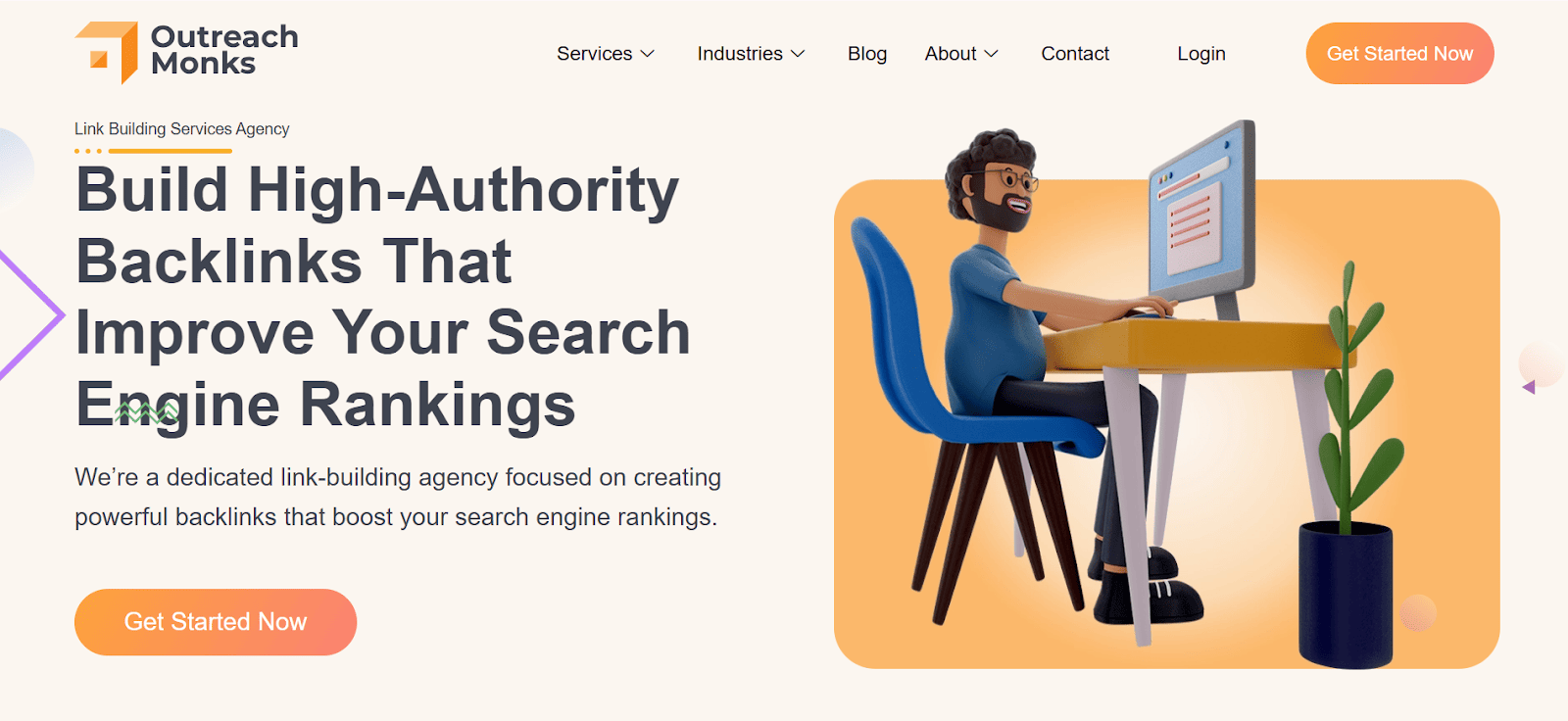 Outreach Monks' home page