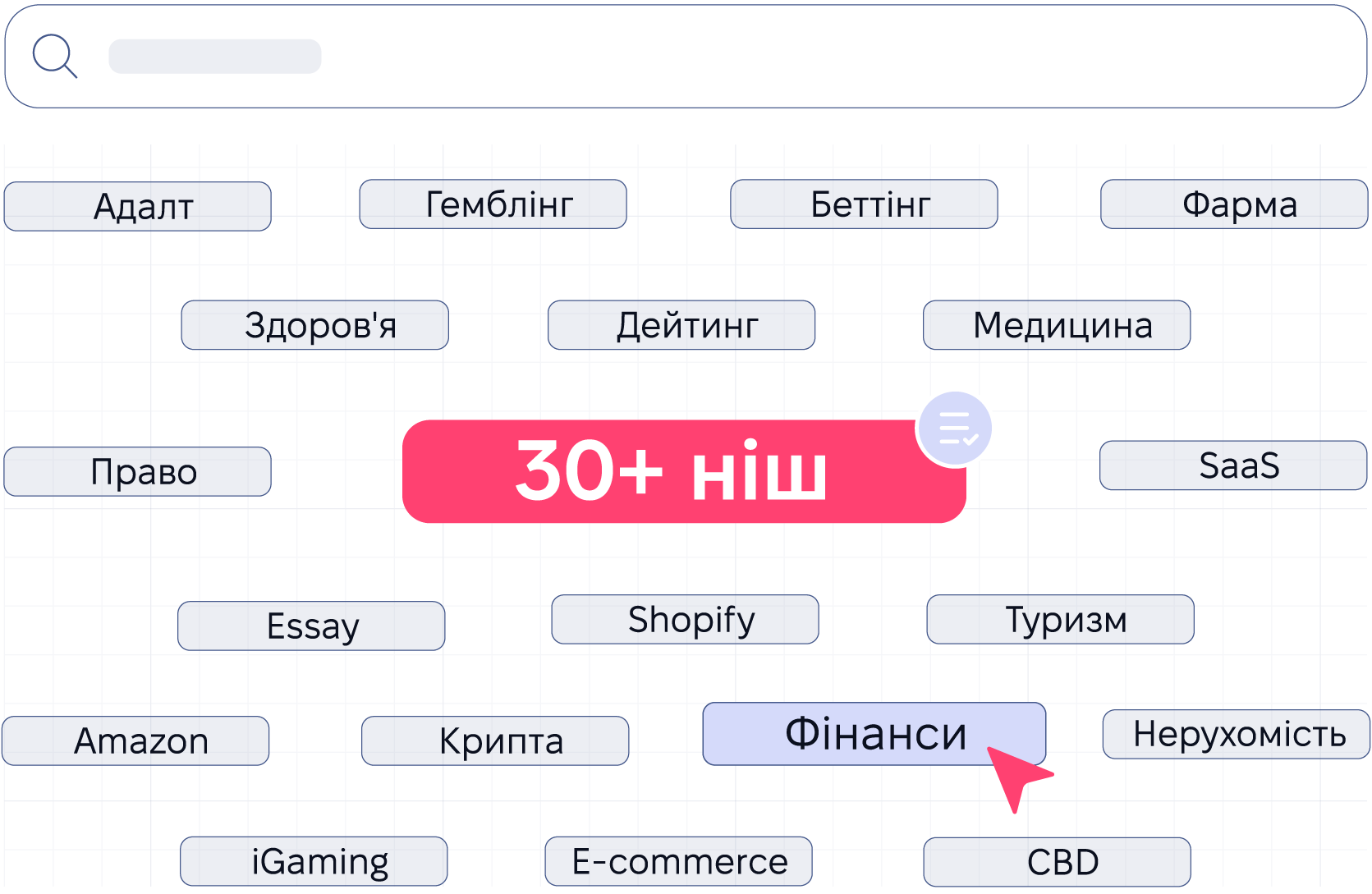 30+ різних ніш