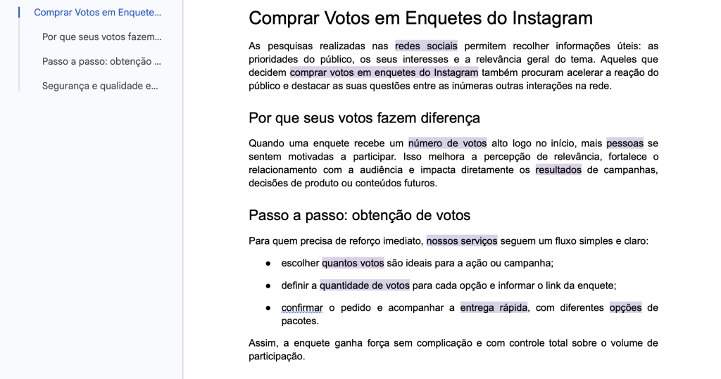 SEO Copywriting Example (🇧🇷Brazil, Social Media)