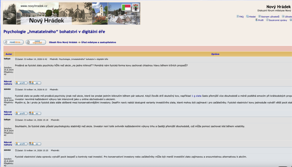 Forum Backlink Example (🇨🇿Czech Republic, Finance)