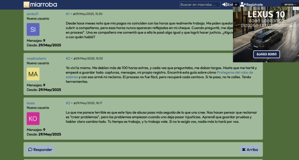 Forum Backlink Example (🇪🇸Spain, Law)