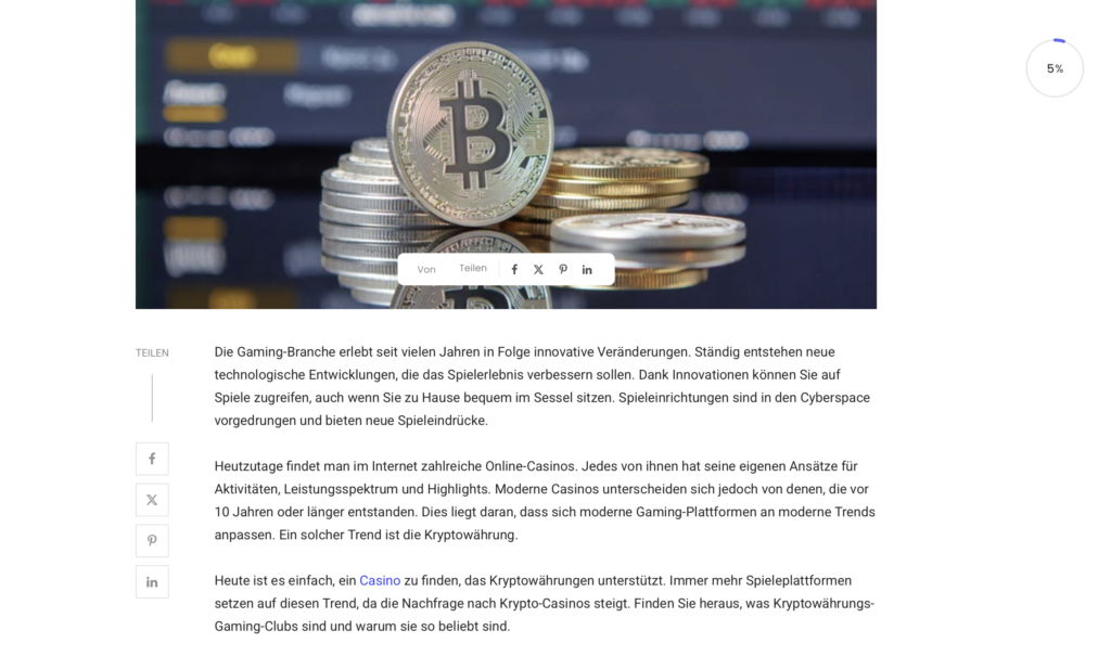 Пример аутрич гест постинга (🇩🇪Германия, iGaming)