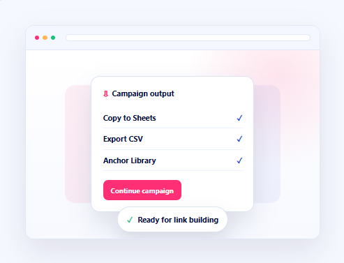 Copy, Export or Continue