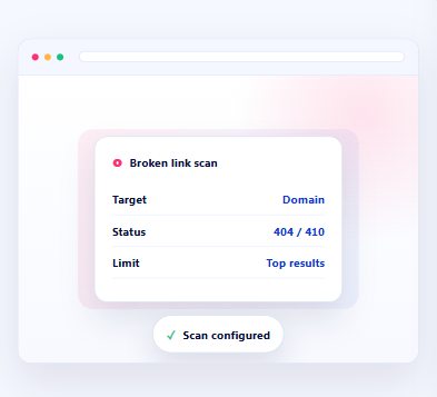 Run the Broken Backlink Checker
