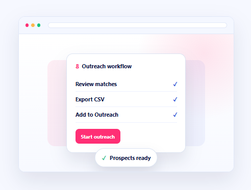 Review Matches and Start Outreach