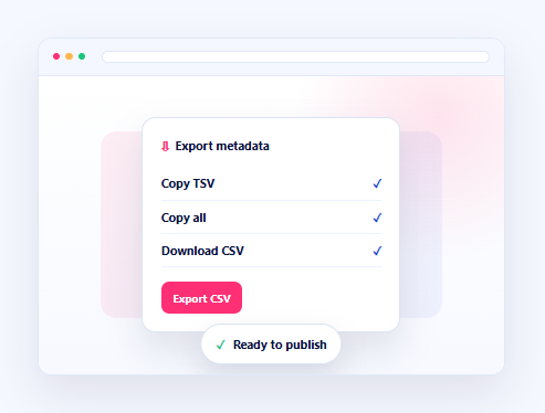 Copy or Export Metadata